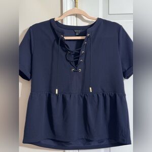 Ann Taylor Navy Blue Blouse Size Xs